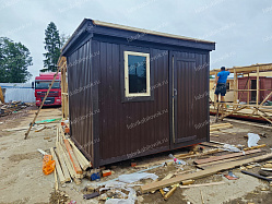Заказать Хозблок с отделкой профлистом 3х2,3 RAL 8017